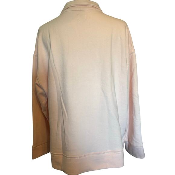 quarter zip pullover sweatshirt kangaroo pocket size xl Pink - Picture 3 of 9